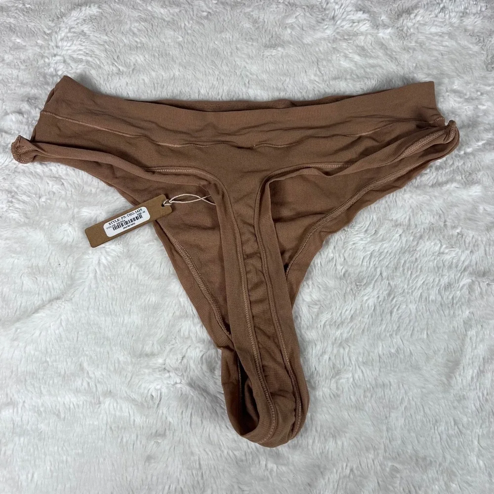 SKIMS Fits Everybody T-String Thong‎ Sienna Brown PN-THG-1635 Womens Size 4X NEW